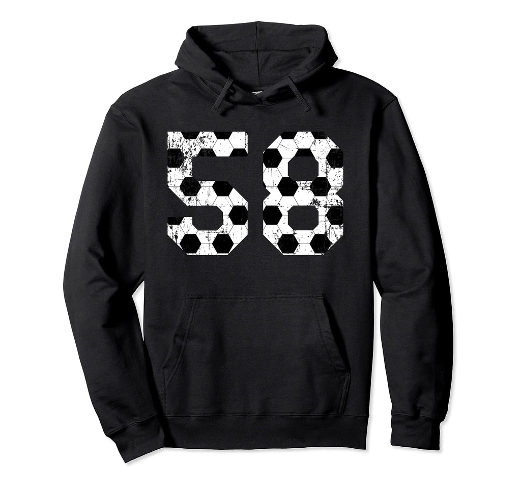 Soccer 58 Jersey Number Hoodie - Graphic Print Men Women - T-Shirt, Sweatshirt, Hoodie