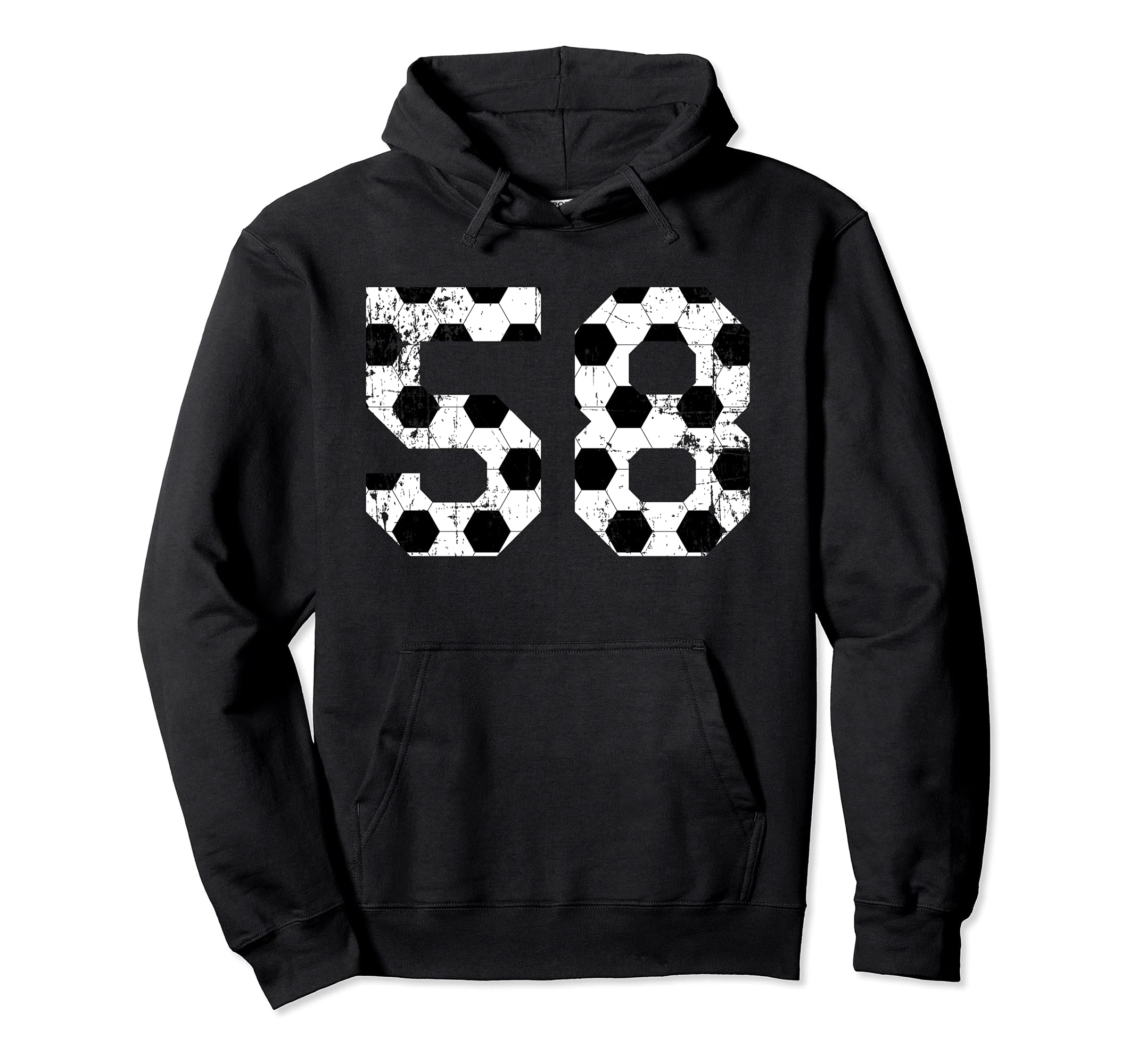 Soccer 58 Jersey Number Hoodie - Graphic Print Men Women - T-Shirt, Sweatshirt, Hoodie