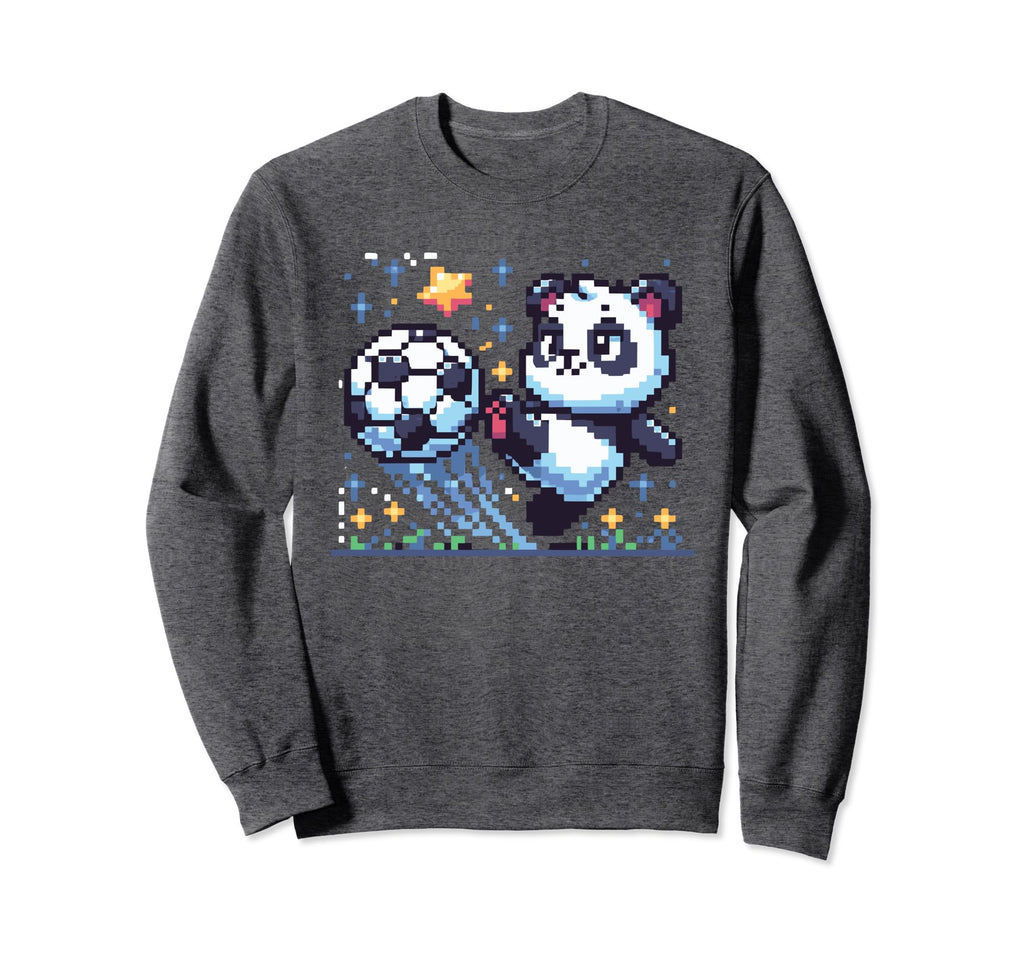 Soccer Player Panda Kicking Sweatshirt - Casual Everyday Wear Men Women - T-Shirt, Sweatshirt, Hoodie