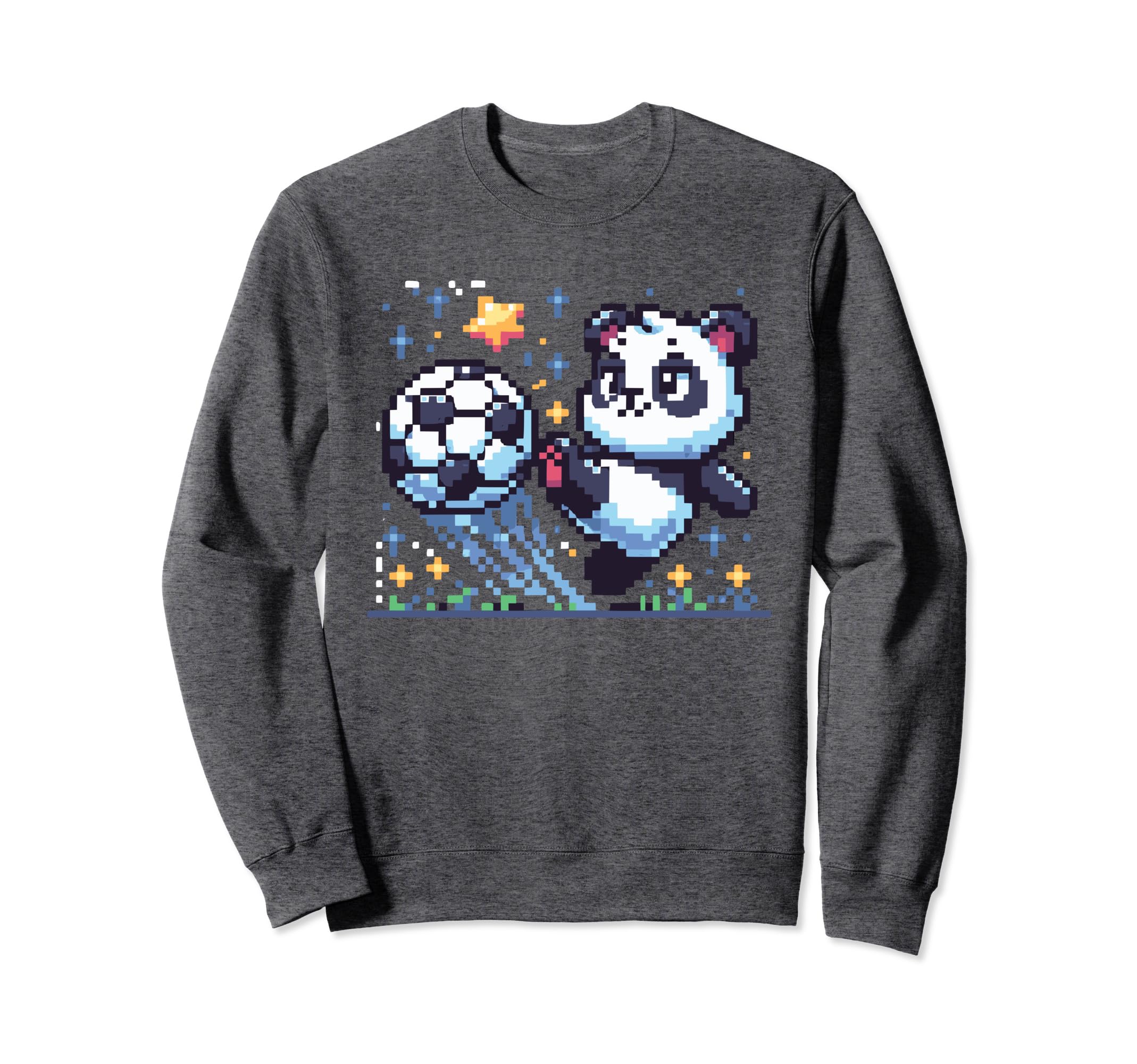 Soccer Player Panda Kicking Sweatshirt - Casual Everyday Wear Men Women - T-Shirt, Sweatshirt, Hoodie