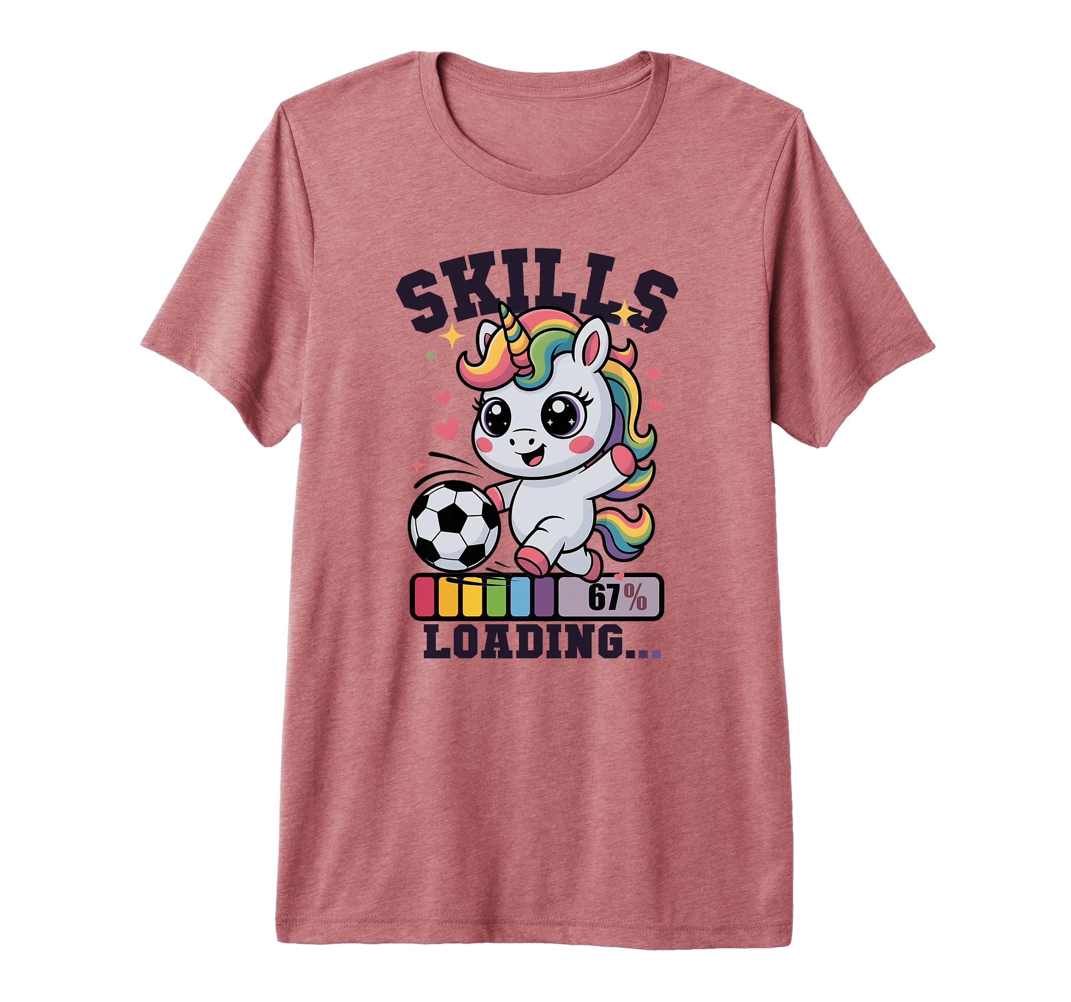 Soccer Unicorn 67 Skills Loading Winning T-Shirt - Graphic Print Unisex - T-Shirt, Sweatshirt, Hoodie
