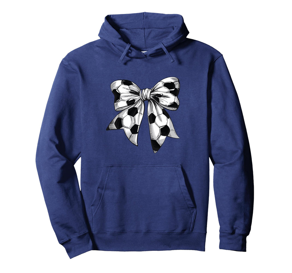 Coquette Bow Soccer Ball Mom Life Game Day Hoodie - Graphic Print Unisex - T-Shirt, Sweatshirt, Hoodie