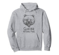 Glacier National Park Bear Montana Hoodie - Custom Art Print for Adults - T-Shirt, Sweatshirt, Hoodie