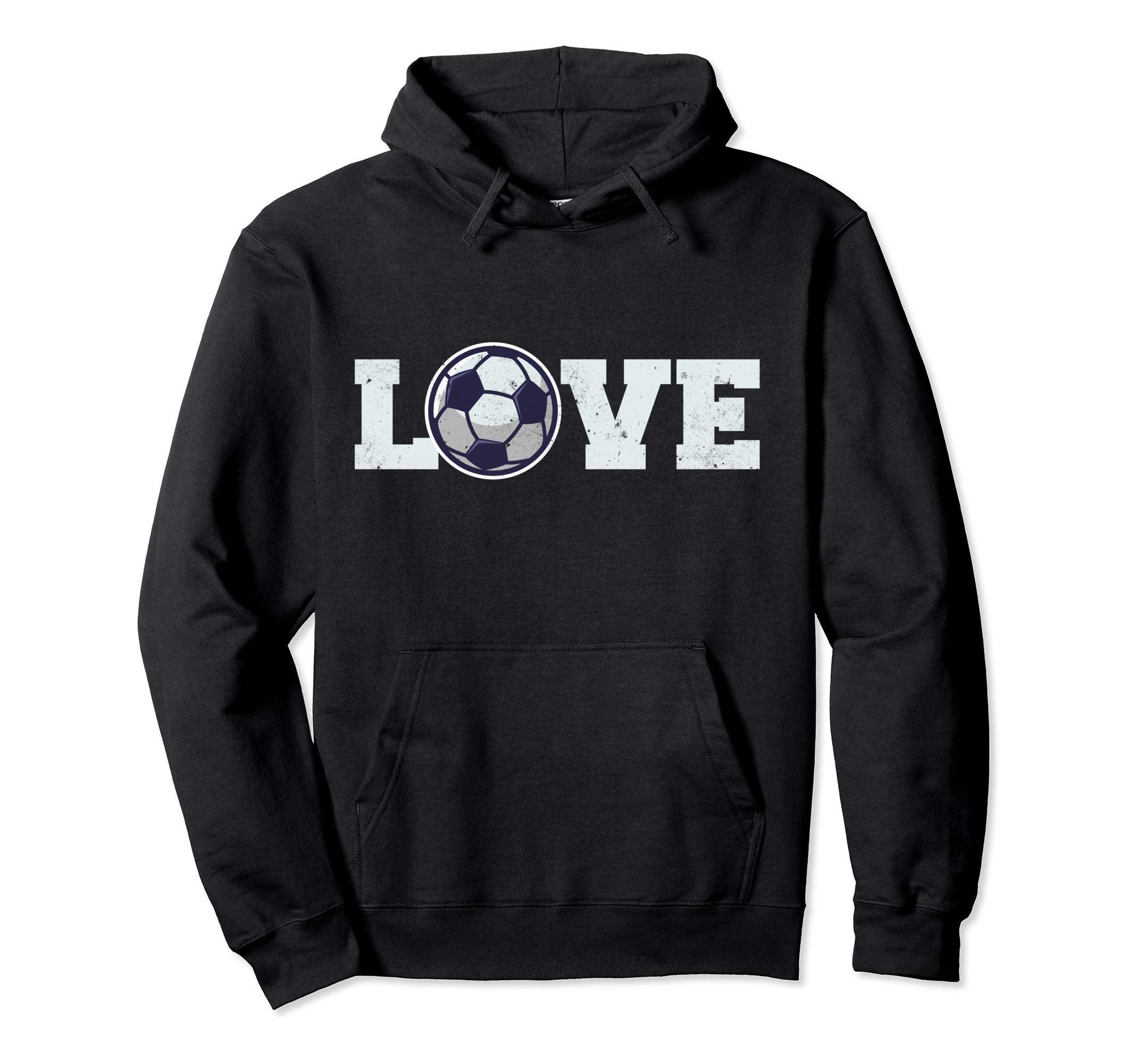 Love Soccer Best Fun Birthday Gift Hoodie - Minimalist Print for Adults - T-Shirt, Sweatshirt, Hoodie