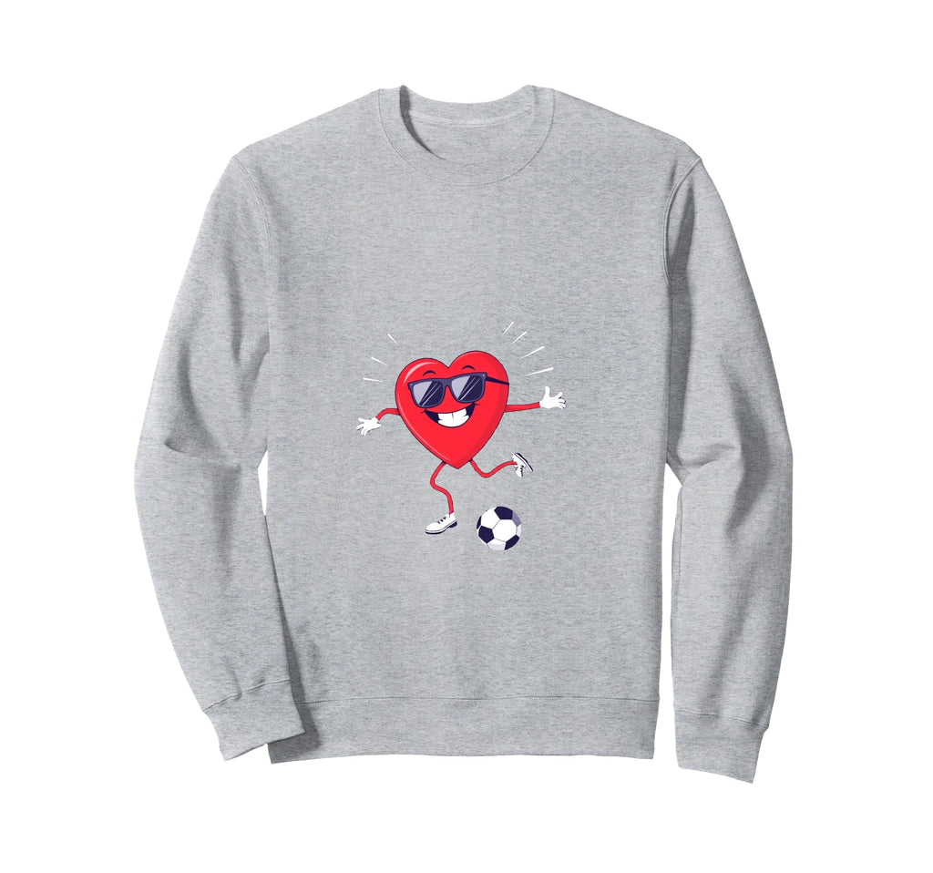 Cartoon Heart Soccer Gift T-Shirt - Novelty Apparel for Adults - T-Shirt, Sweatshirt, Hoodie