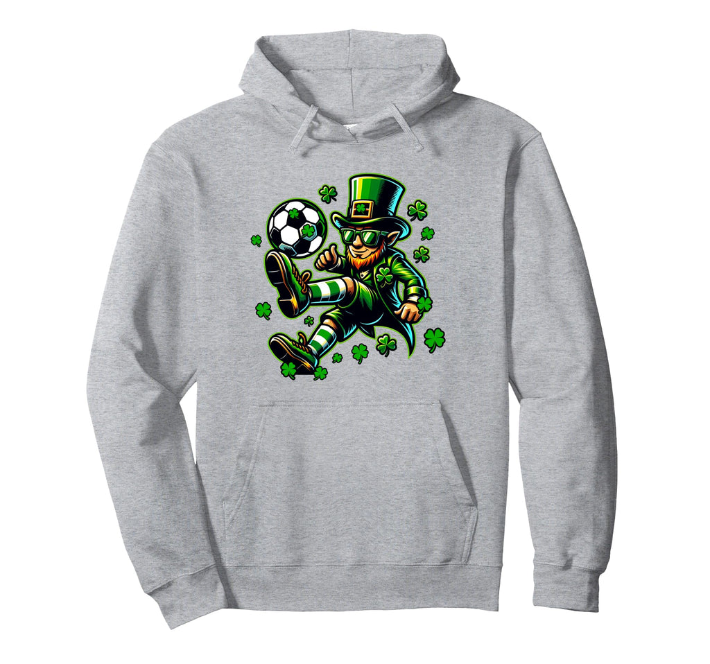 Soccer St Patricks Day Leprechaun Hoodie - Custom Art Print for Adults - T-Shirt, Sweatshirt, Hoodie