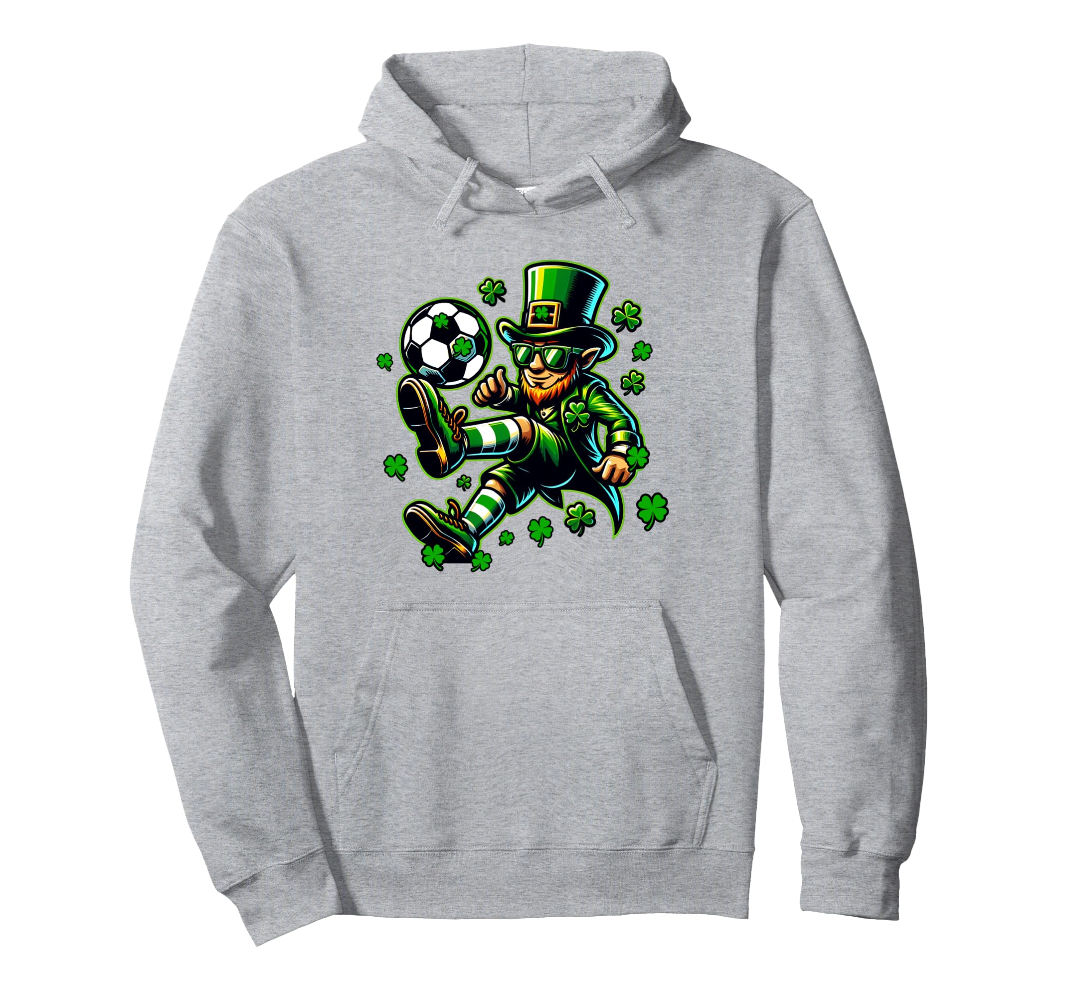 Soccer St Patricks Day Leprechaun Hoodie - Custom Art Print for Adults - T-Shirt, Sweatshirt, Hoodie