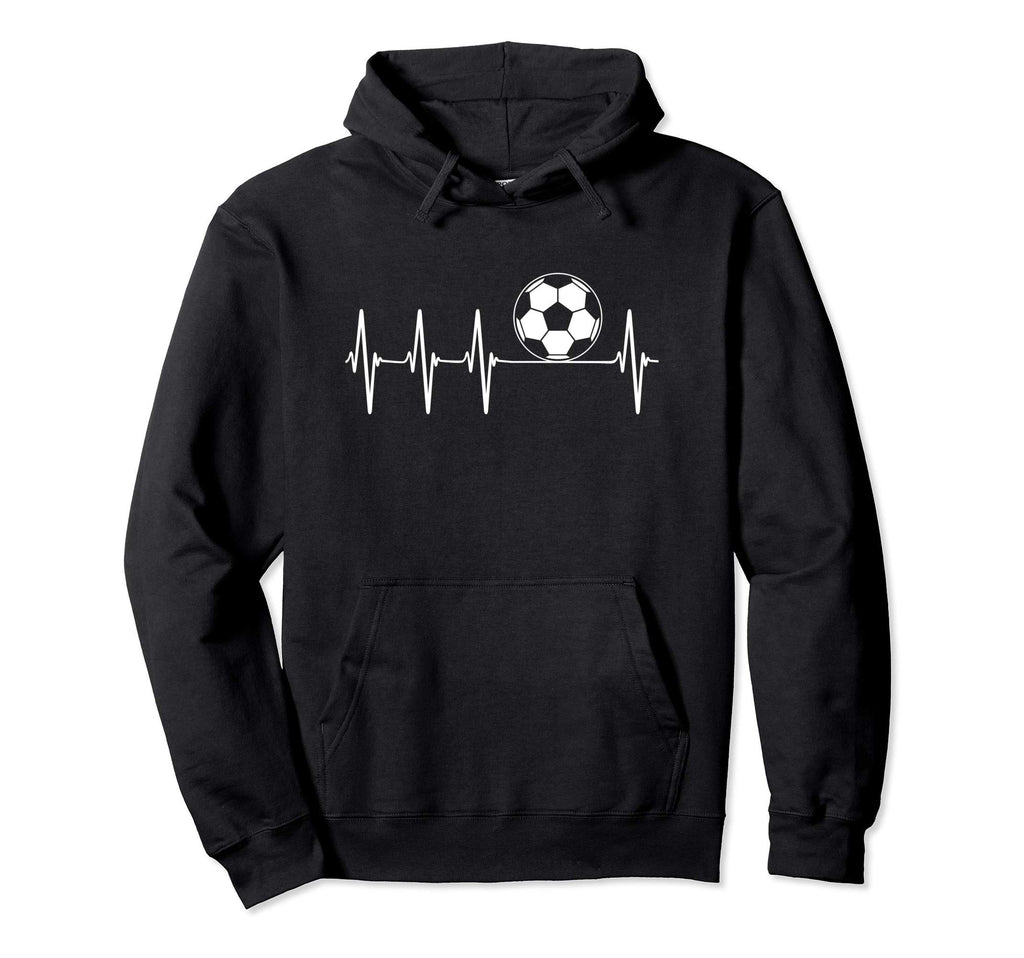 Soccer Heartbeat Hoodie - Casual Everyday Wear Men Women - T-Shirt, Sweatshirt, Hoodie