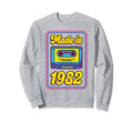 Made 1982 80S Music Cassette Tape Sweatshirt - Minimalist Print Unisex - T-Shirt, Sweatshirt, Hoodie