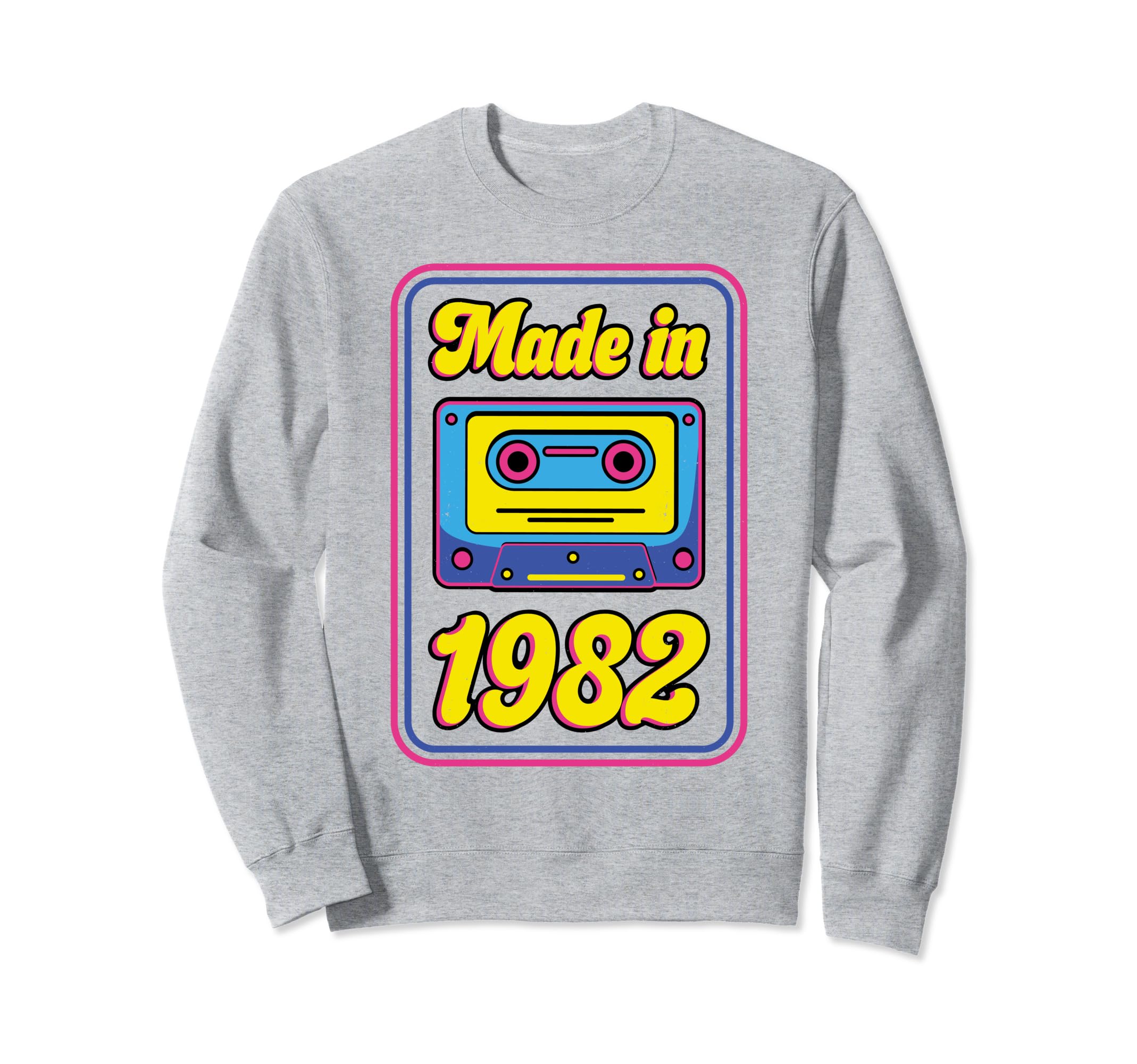 Made 1982 80S Music Cassette Tape Sweatshirt - Minimalist Print Unisex - T-Shirt, Sweatshirt, Hoodie