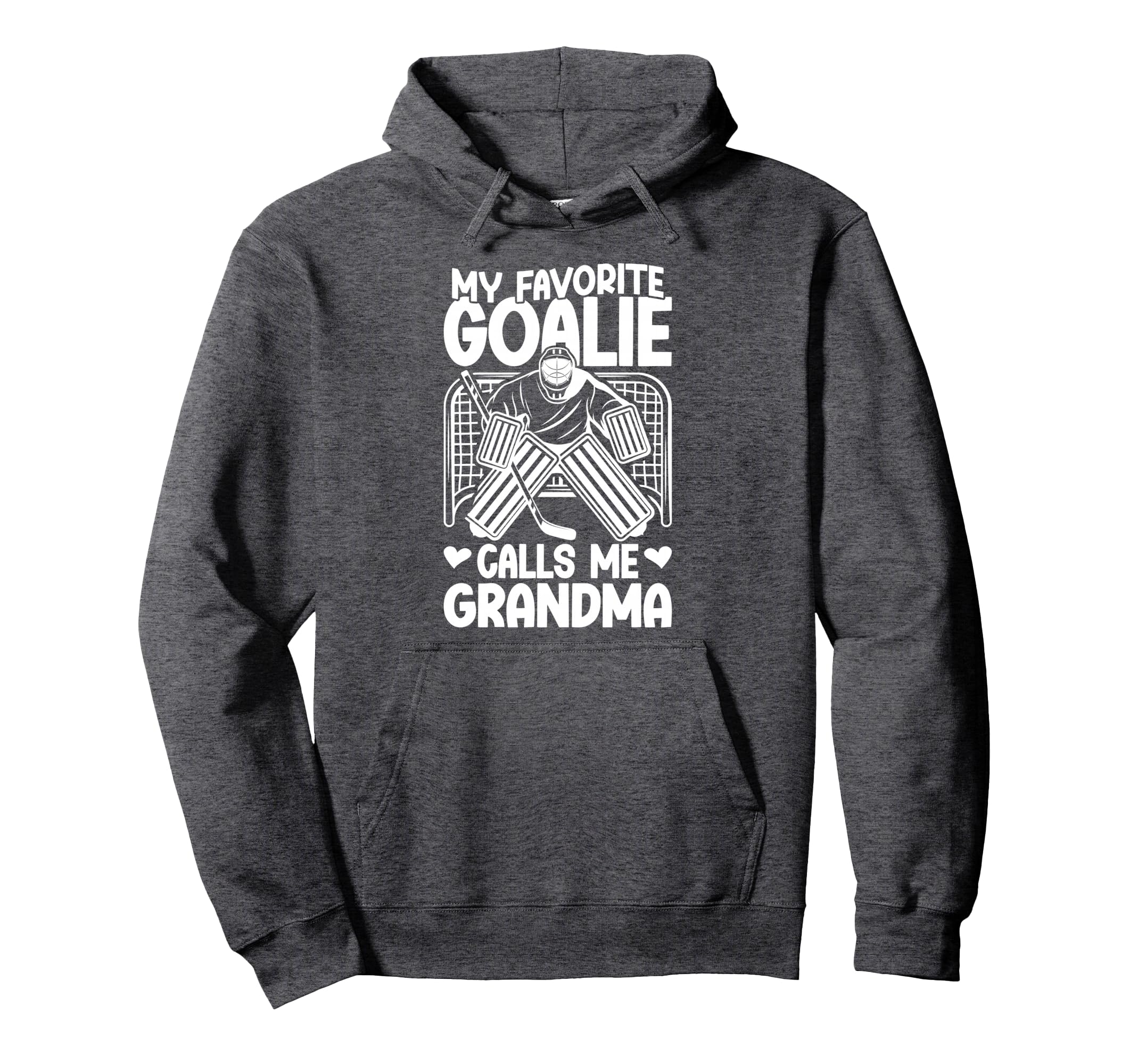 Proud Ice Hockey Goalie Grandma Hockey Hoodie - Graphic Print Men Women - T-Shirt, Sweatshirt, Hoodie