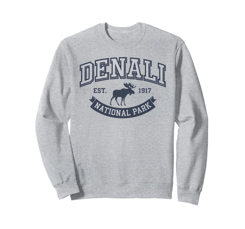 Denali Est 1917 Alaska National Park Sweatshirt - Unique Graphic Unisex - T-Shirt, Sweatshirt, Hoodie