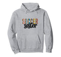 Soccer Sister Leopard Cheetah Trendy Hoodie - Fun Novelty Design for Adults - T-Shirt, Sweatshirt, Hoodie