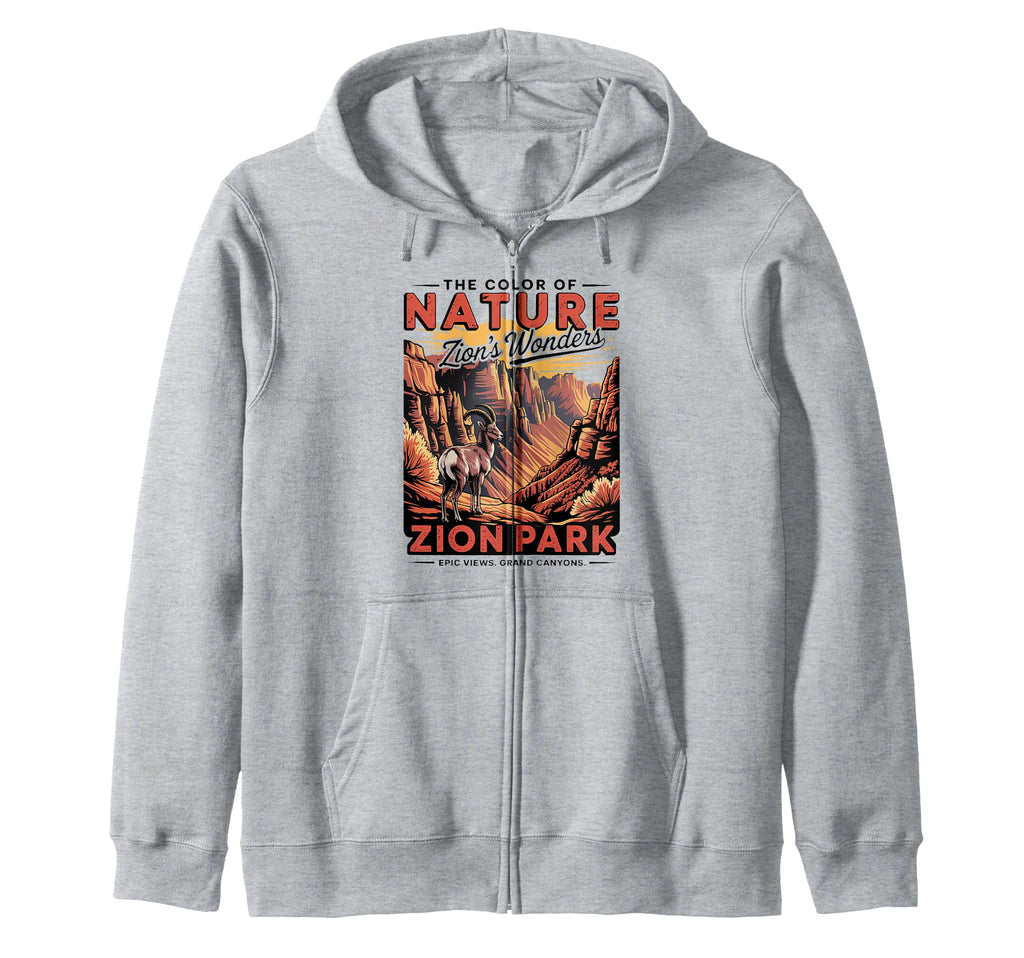 Zion National Park Canyon Cliff Hoodie - Novelty Apparel for Adults - T-Shirt, Sweatshirt, Hoodie