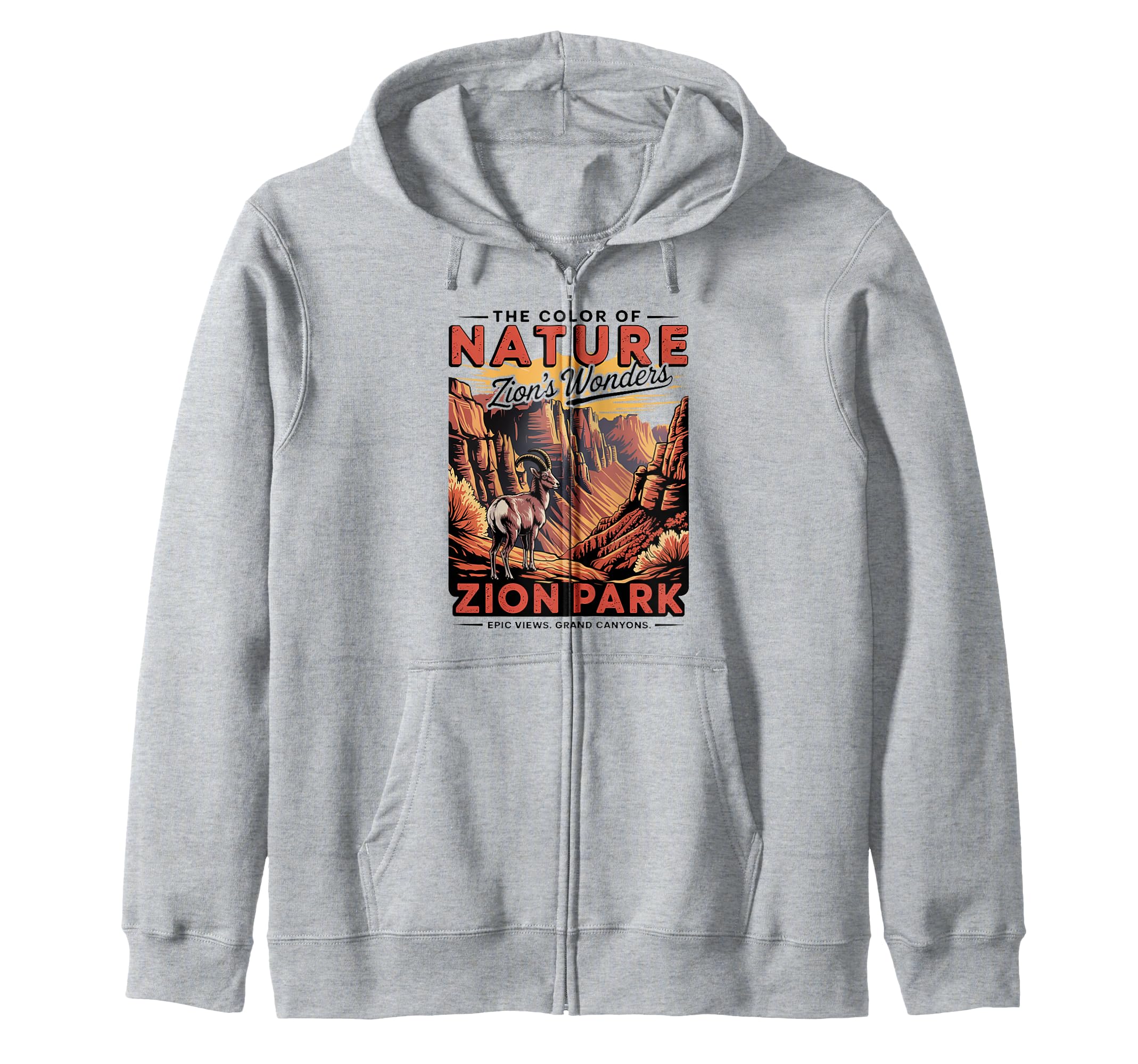Zion National Park Canyon Cliff Hoodie - Novelty Apparel for Adults - T-Shirt, Sweatshirt, Hoodie