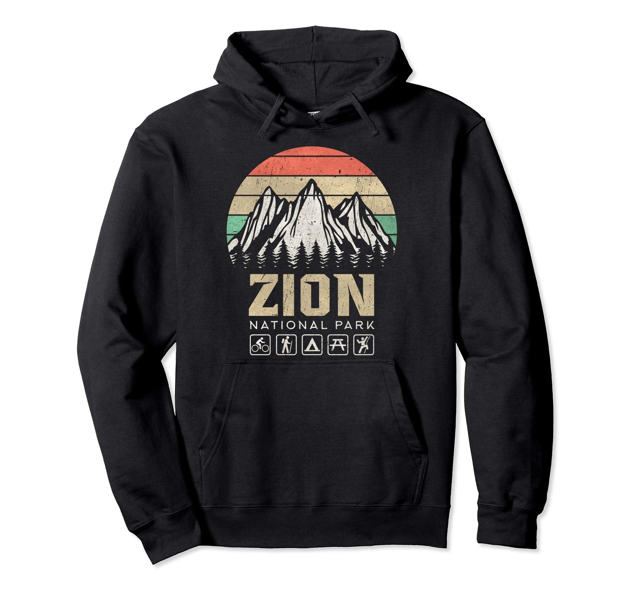 Zion National Park Hiking Trail Hoodie - Fun Novelty Design Men Women - T-Shirt, Sweatshirt, Hoodie