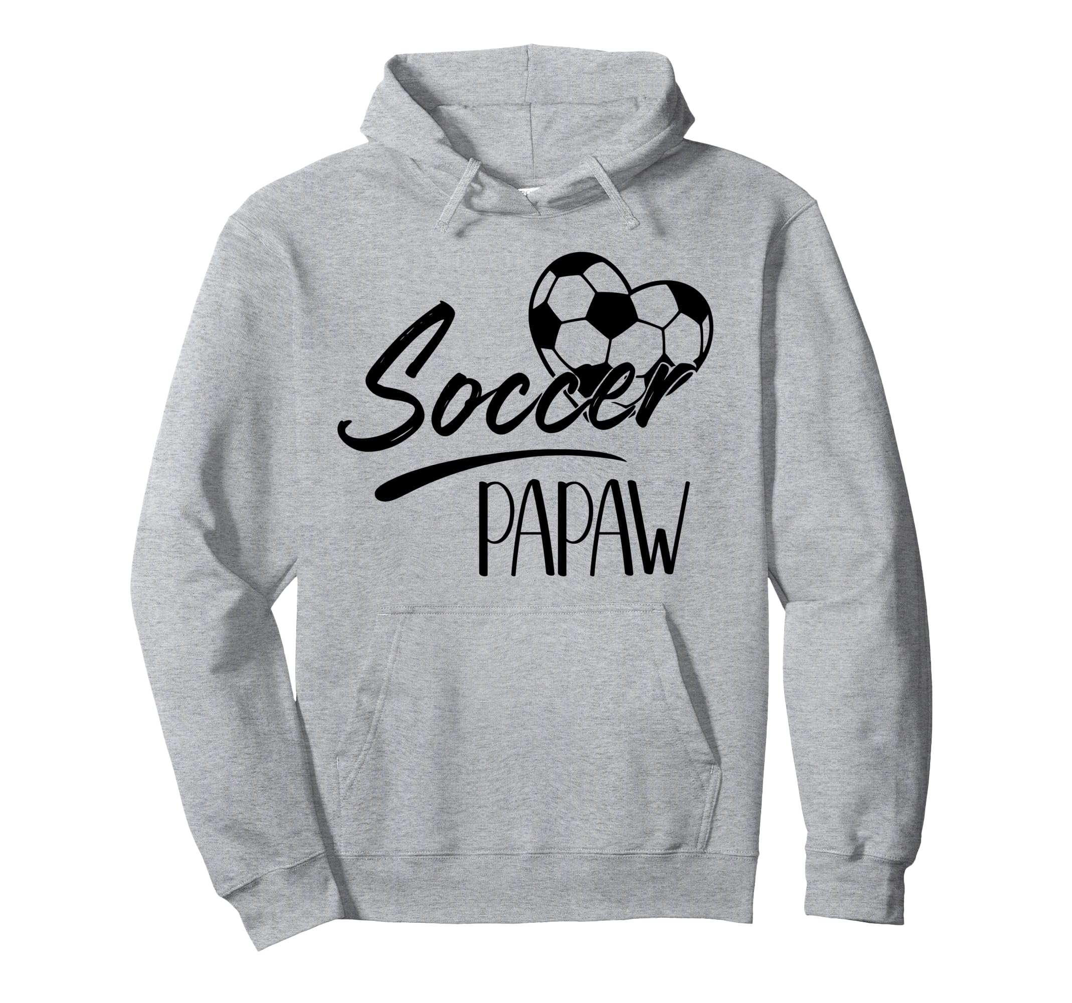 Soccer Papaw Heart Family Matching Team Hoodie - Novelty Apparel Unisex - T-Shirt, Sweatshirt, Hoodie