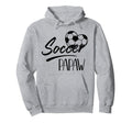 Soccer Papaw Heart Family Matching Team Hoodie - Graphic Print for Adults - T-Shirt, Sweatshirt, Hoodie