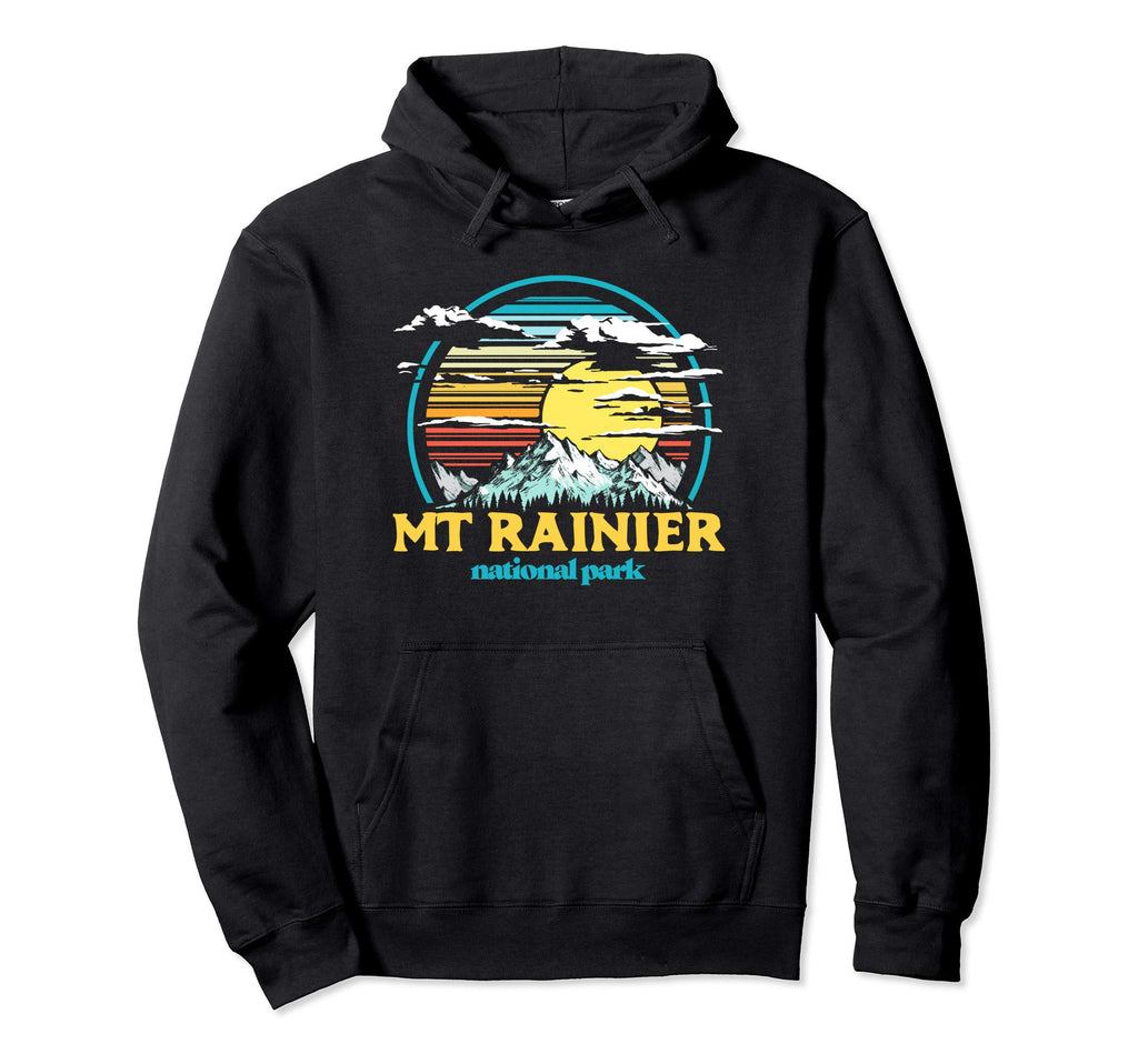 Mount Rainier National Park 80S Hoodie - Aesthetic Graphic Unisex - T-Shirt, Sweatshirt, Hoodie