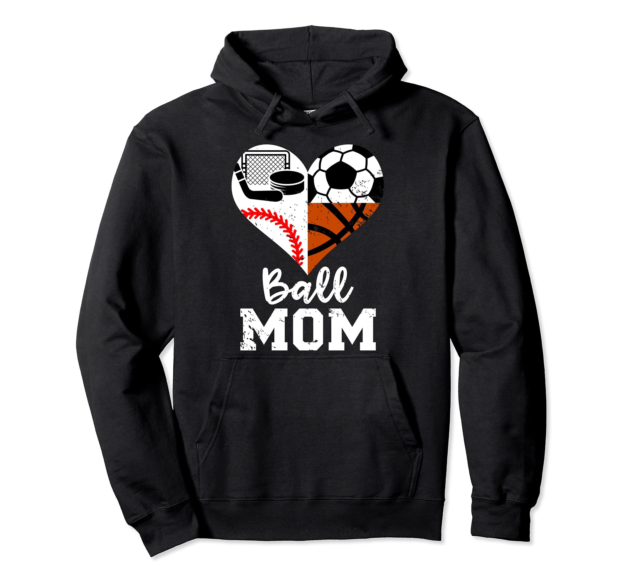 Ball Mom Funny Soccer Baseball Hoodie - Aesthetic Graphic Unisex - T-Shirt, Sweatshirt, Hoodie