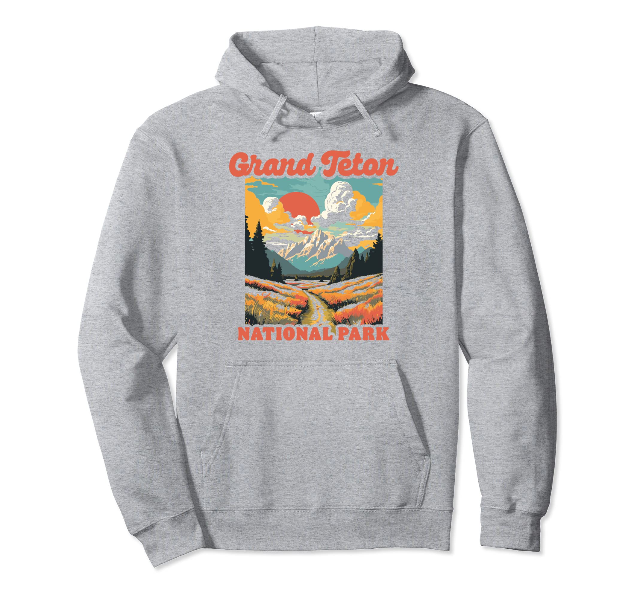 Grand Teton National Park Jackson Hole Hoodie - Minimalist Print Men Women - T-Shirt, Sweatshirt, Hoodie