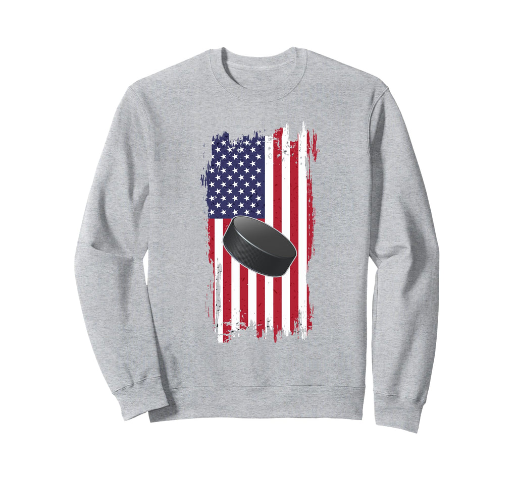 Patriotic Ice Hockey Snow Sports Sweatshirt - Aesthetic Graphic for Adults - T-Shirt, Sweatshirt, Hoodie