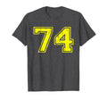 Number 74 Varsity Distressed Sport T-Shirt - Minimalist Print Men Women - T-Shirt, Sweatshirt, Hoodie