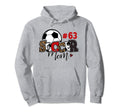 Soccer Mom 63 Custom Number Hoodie - Casual Everyday Wear Men Women - T-Shirt, Sweatshirt, Hoodie