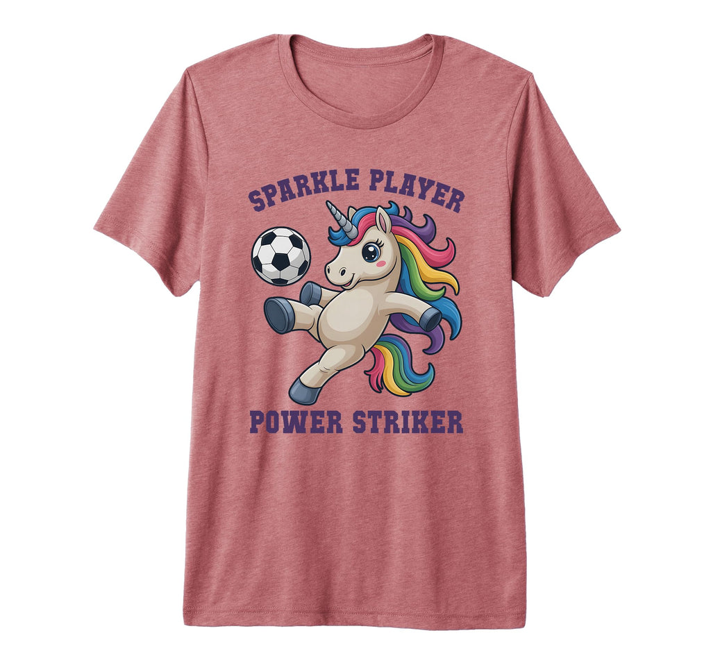 Kawaii Soccer Sparkle Player Unicorn T-Shirt - Aesthetic Graphic Men Women - T-Shirt, Sweatshirt, Hoodie