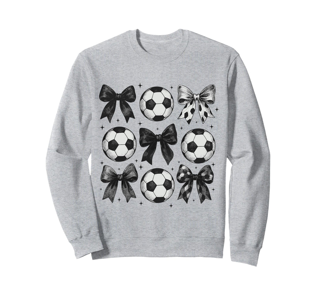 Soccer Coquette Bow Funny Soccer Sweatshirt - Novelty Apparel for Adults - T-Shirt, Sweatshirt, Hoodie