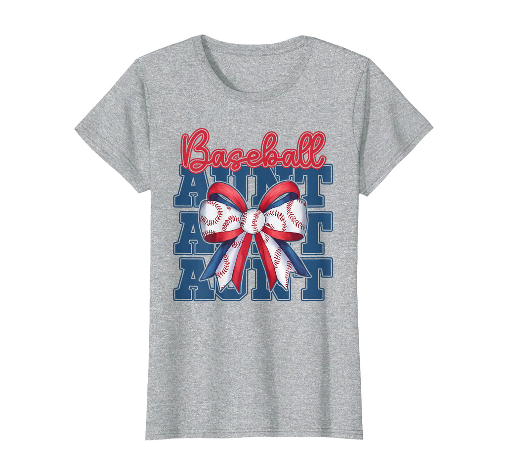 Baseball Aunt Coquette Bow Sport T-Shirt - Casual Everyday Wear Unisex - T-Shirt, Sweatshirt, Hoodie