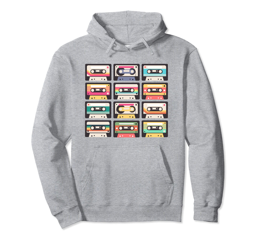 80S 90S Cassettes Collection Music Mixtape Hoodie - Novelty Apparel Unisex - T-Shirt, Sweatshirt, Hoodie
