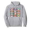 80S 90S Cassettes Collection Music Mixtape Hoodie - Novelty Apparel Unisex - T-Shirt, Sweatshirt, Hoodie