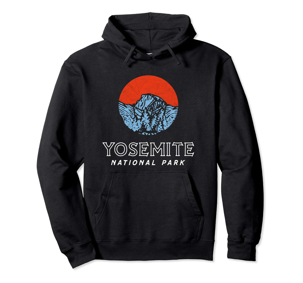 Yosemite National Park Eighties Badge Hoodie - Trendy Graphic Men Women - T-Shirt, Sweatshirt, Hoodie