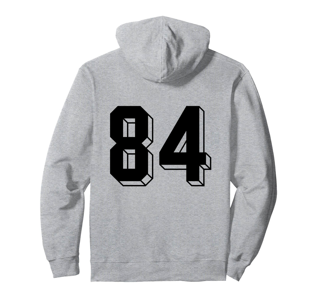 Number 84 Backside 80S 90S Team Hoodie - Custom Art Print for Adults - T-Shirt, Sweatshirt, Hoodie