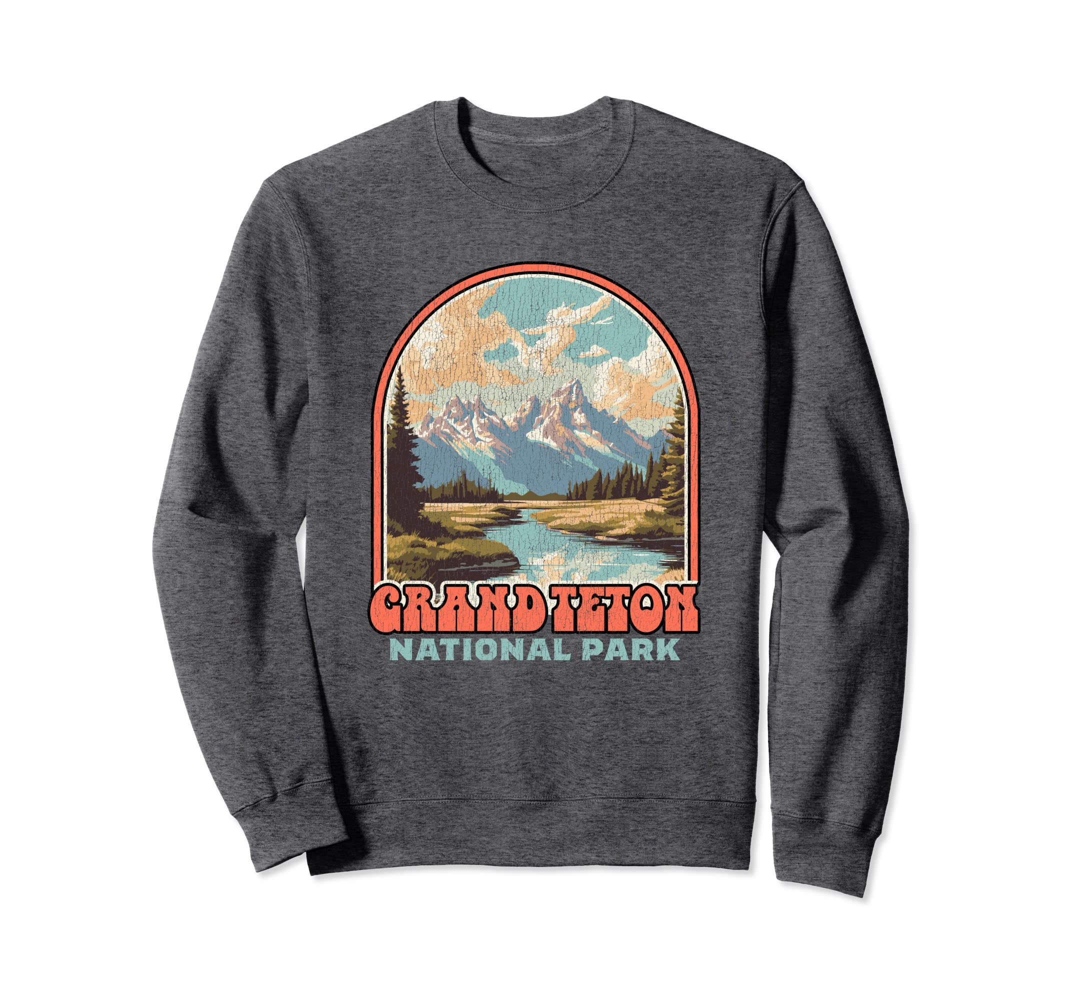 70S Grand Teton National Park Wyoming Sweatshirt - Trendy Graphic Unisex - T-Shirt, Sweatshirt, Hoodie
