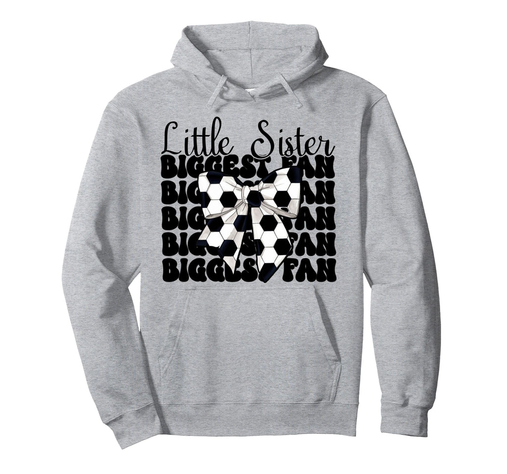 Soccer Sister Coquette Little Sister Hoodie - Trendy Graphic for Adults - T-Shirt, Sweatshirt, Hoodie