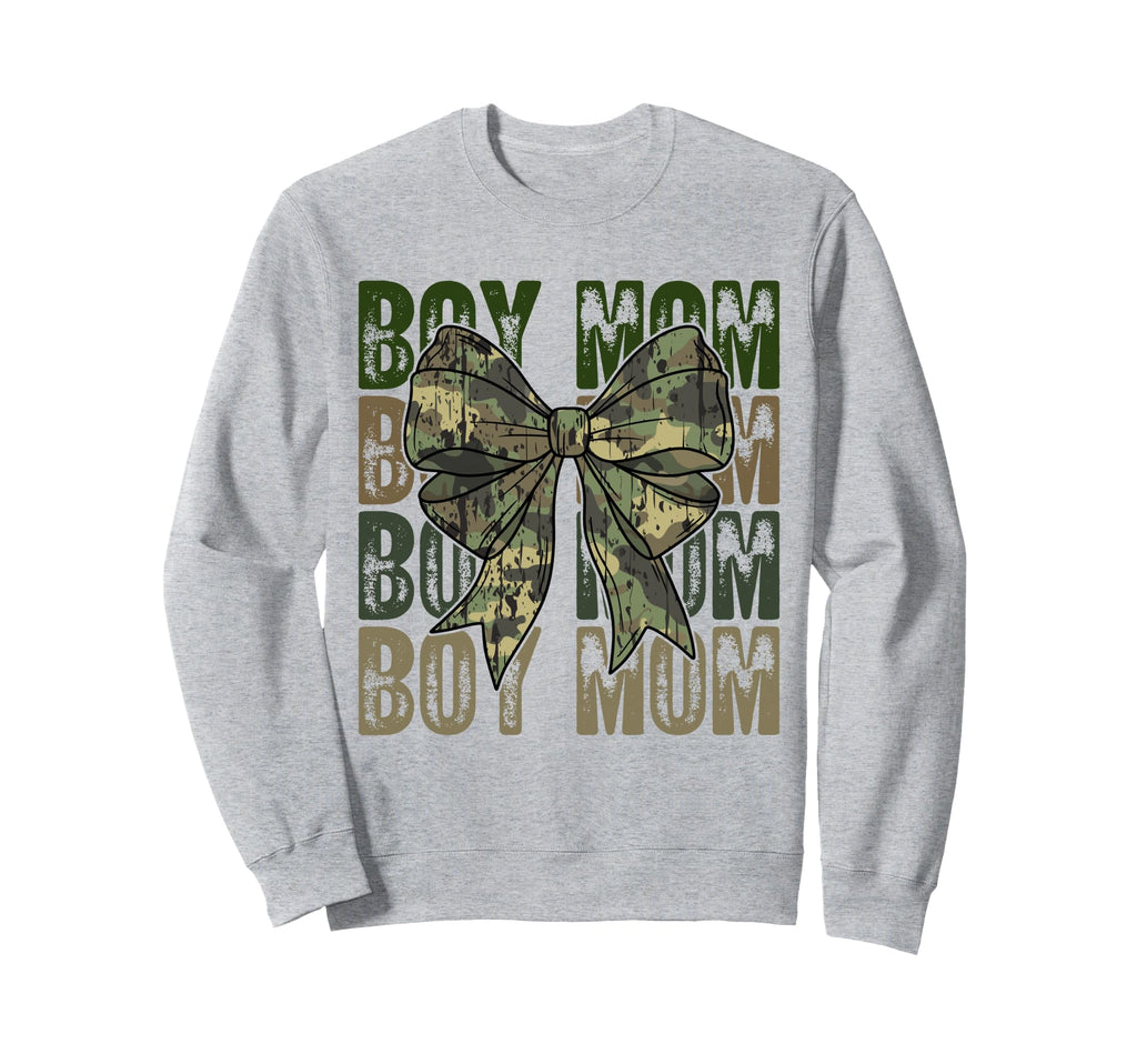 Mom Camo Coquette Bow Camouflage Sweatshirt - Aesthetic Graphic Unisex - T-Shirt, Sweatshirt, Hoodie