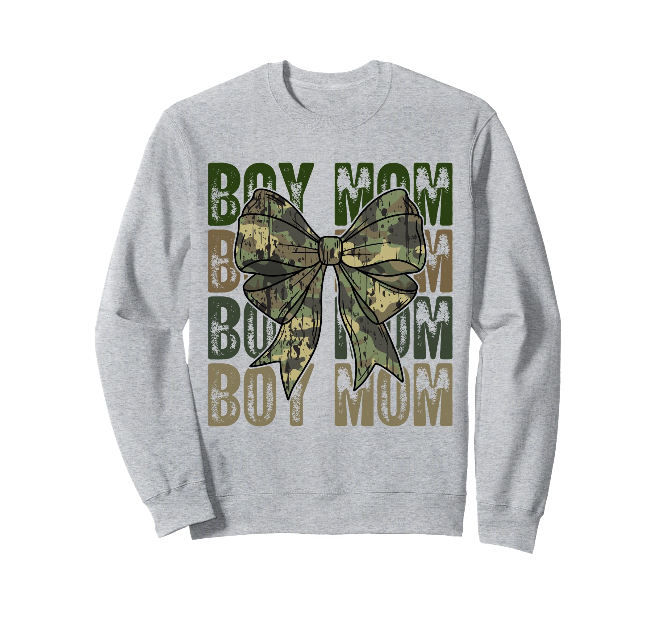 Mom Camo Coquette Bow Camouflage Sweatshirt - Aesthetic Graphic Men Women - T-Shirt, Sweatshirt, Hoodie