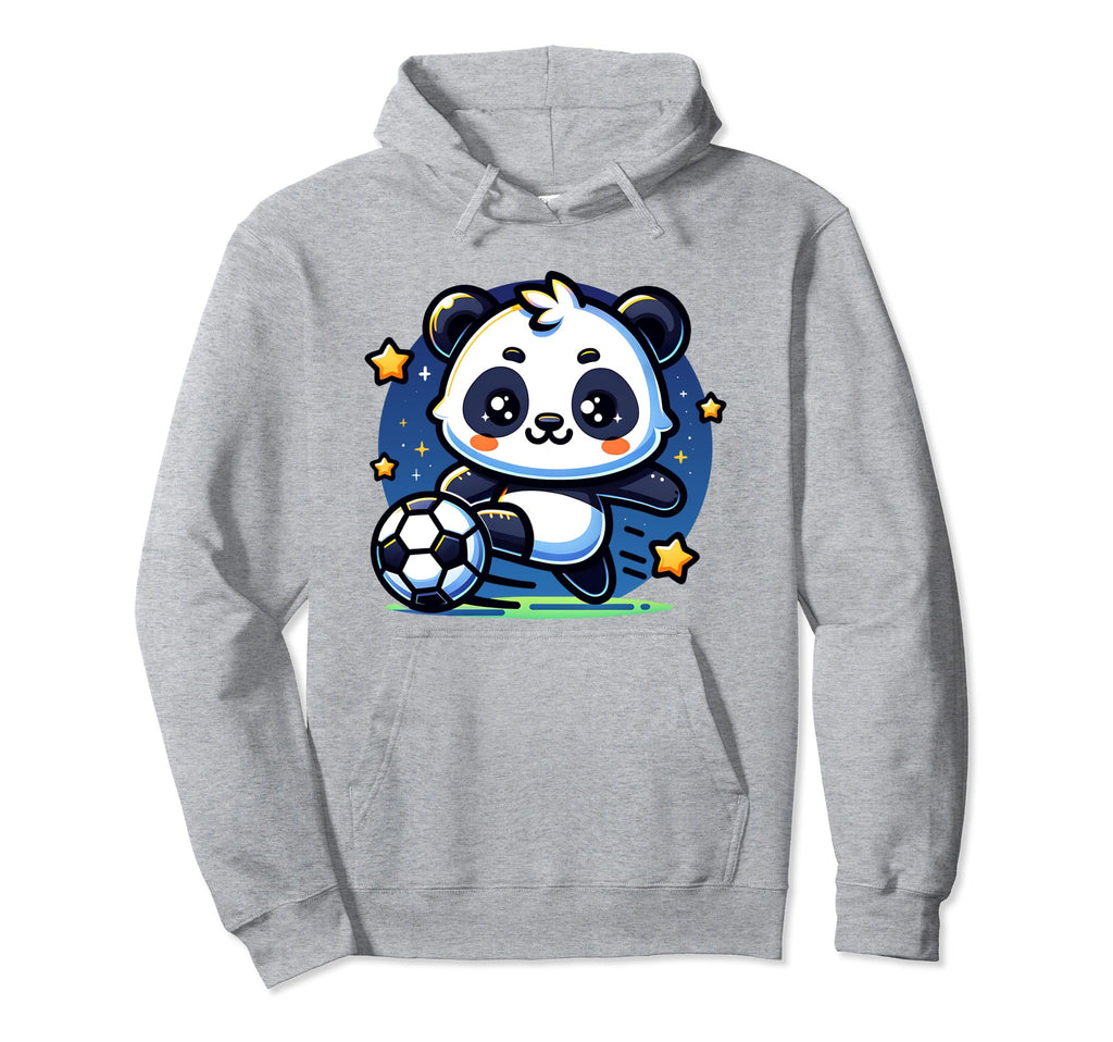 Soccer Player Panda Kicking Soccer Ball Hoodie - Minimalist Print Unisex - T-Shirt, Sweatshirt, Hoodie