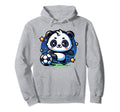 Panda Soccer Player Kicking Soccer Hoodie - Fun Novelty Design Men Women - T-Shirt, Sweatshirt, Hoodie