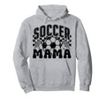 Soccer Mama Checkered Soccer Mom Hoodie - Aesthetic Graphic Men Women - T-Shirt, Sweatshirt, Hoodie