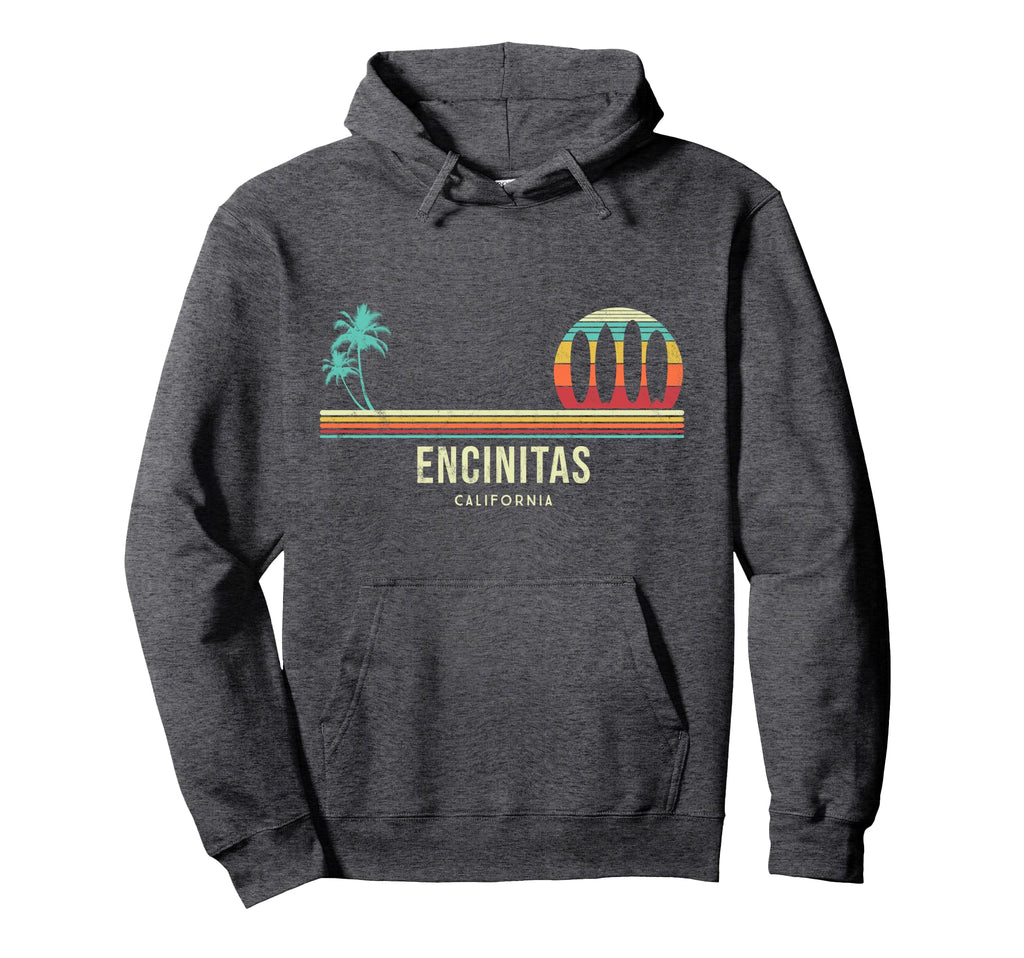 California Surf Encinitas Surf Board Hoodie - Aesthetic Graphic for Adults - T-Shirt, Sweatshirt, Hoodie