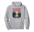 Glacier National Park Mountains Hiker Hoodie - Novelty Apparel for Adults - T-Shirt, Sweatshirt, Hoodie