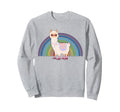 Llama Roller Skate Funny 70S 80S Sweatshirt - Aesthetic Graphic Unisex - T-Shirt, Sweatshirt, Hoodie