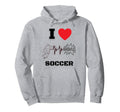 I Love Soccer Heartbeat Ekg Heart Hoodie - Unique Graphic Men Women - T-Shirt, Sweatshirt, Hoodie