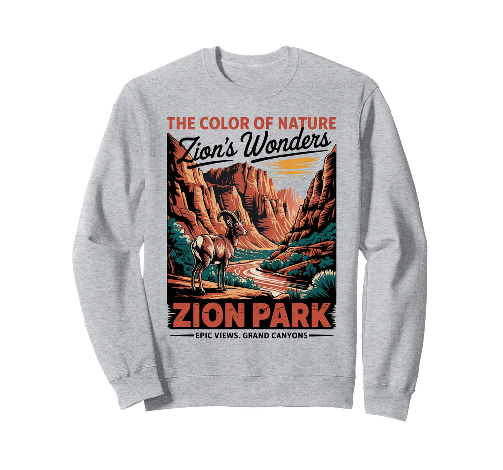 Zion National Park Zion Sweatshirt - Trendy Graphic for Adults - T-Shirt, Sweatshirt, Hoodie