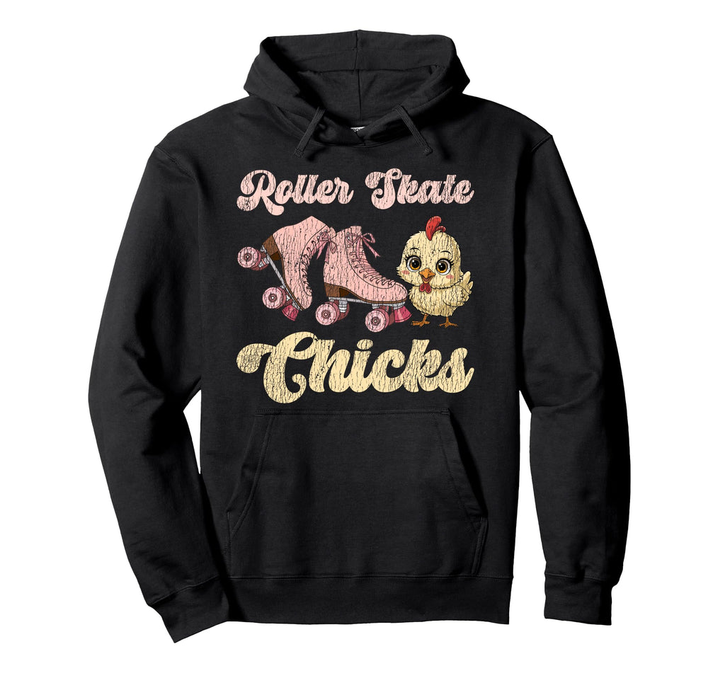 Roller Skating Skate 1970S Chicken Hoodie - Unique Graphic for Adults - T-Shirt, Sweatshirt, Hoodie