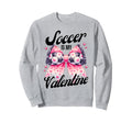 Soccer Is My Valentine Coquette Bow Sweatshirt - Minimalist Print Unisex - T-Shirt, Sweatshirt, Hoodie
