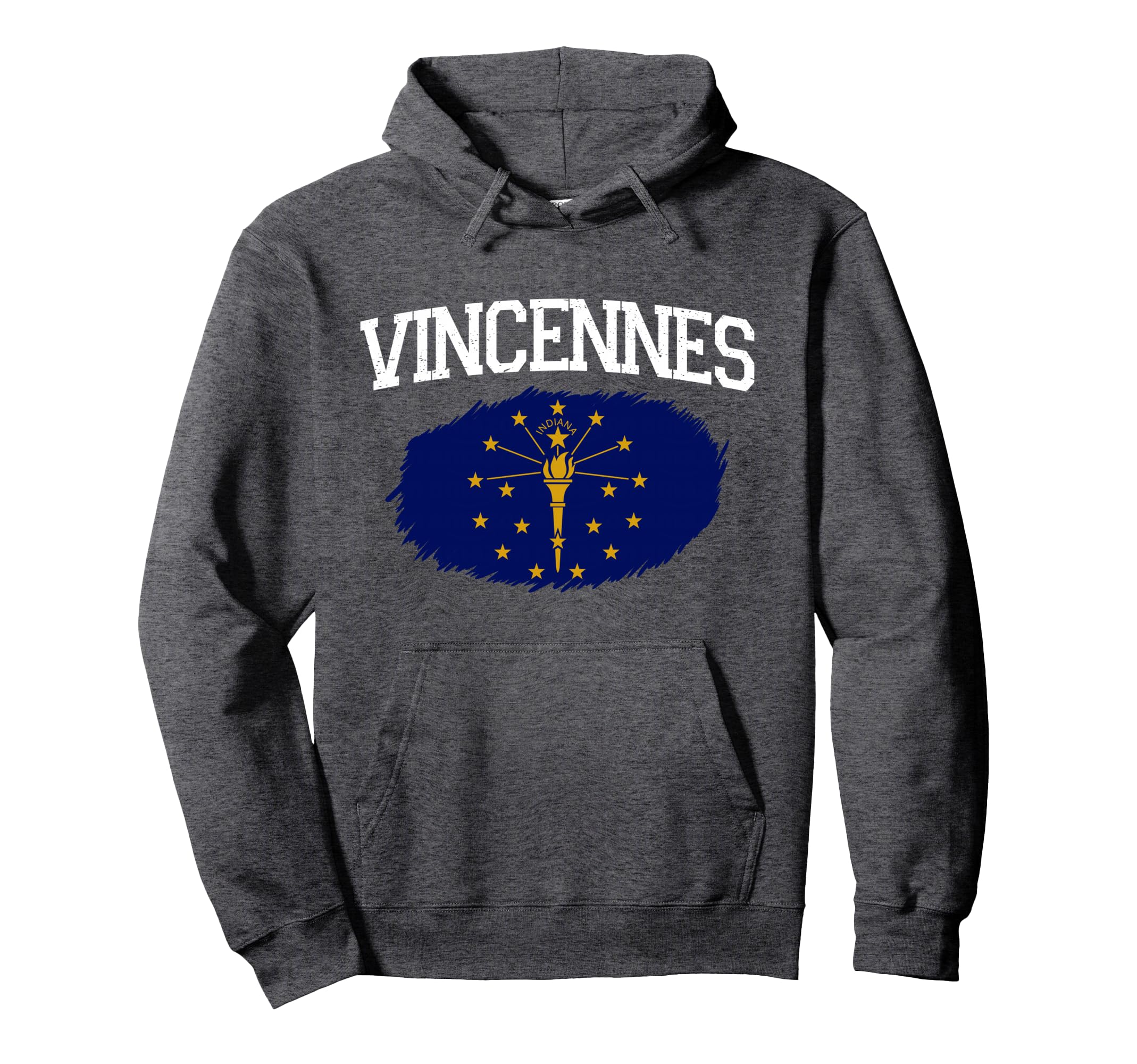 Vincennes Indiana Flag Usa Sports Hoodie - Aesthetic Graphic Unisex - T-Shirt, Sweatshirt, Hoodie